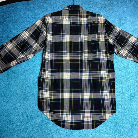 Vintage Viyella Plaid Shirt Men’s Fits M/L Green Gray Button Up Long Sleeve - Picture 7 of 13